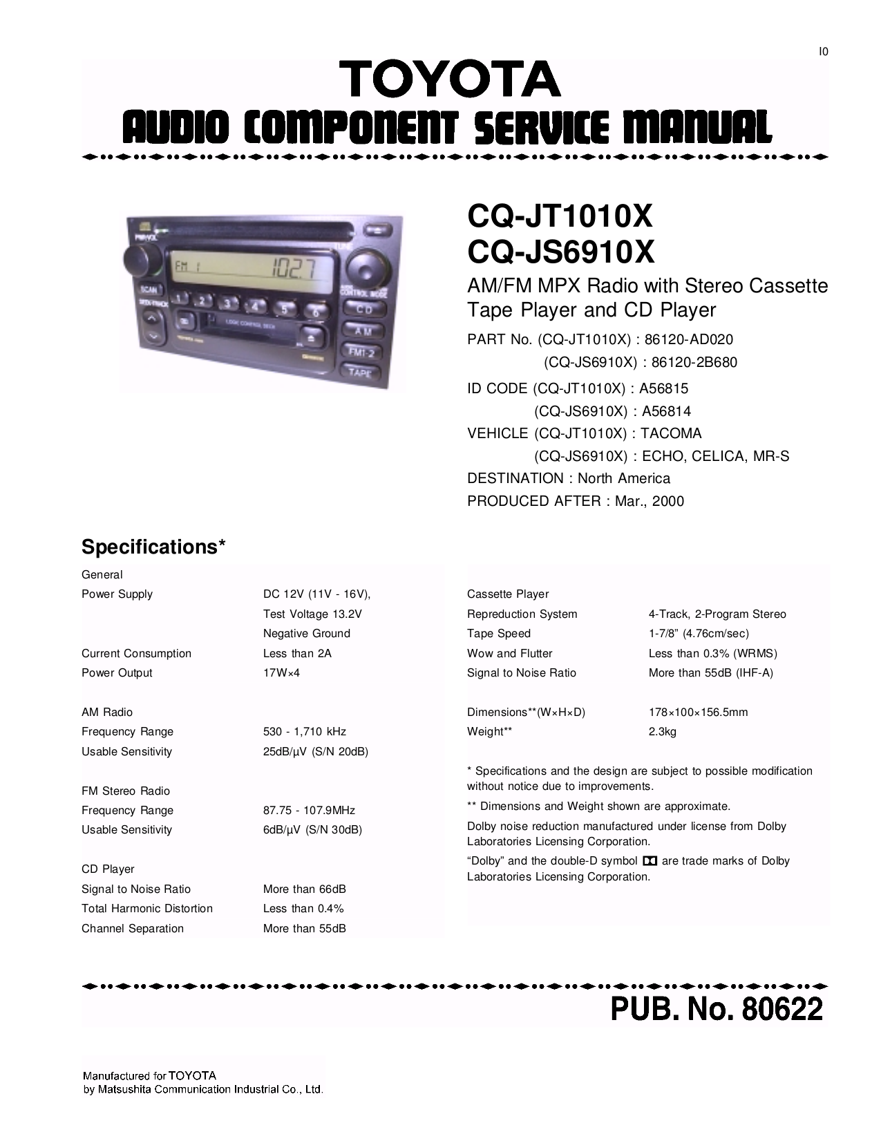 Download free pdf for Onkyo DX-C606 CD Player manual