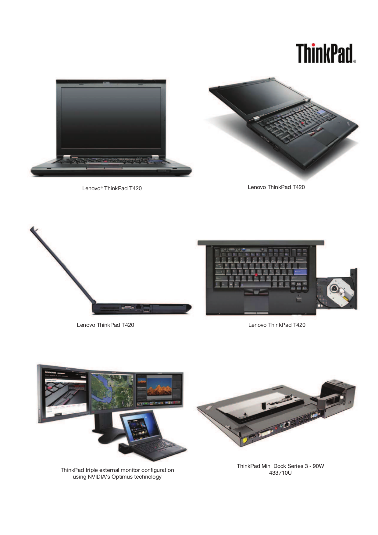 Lenovo Laptop ThinkPad T420 2620 pdf page preview .