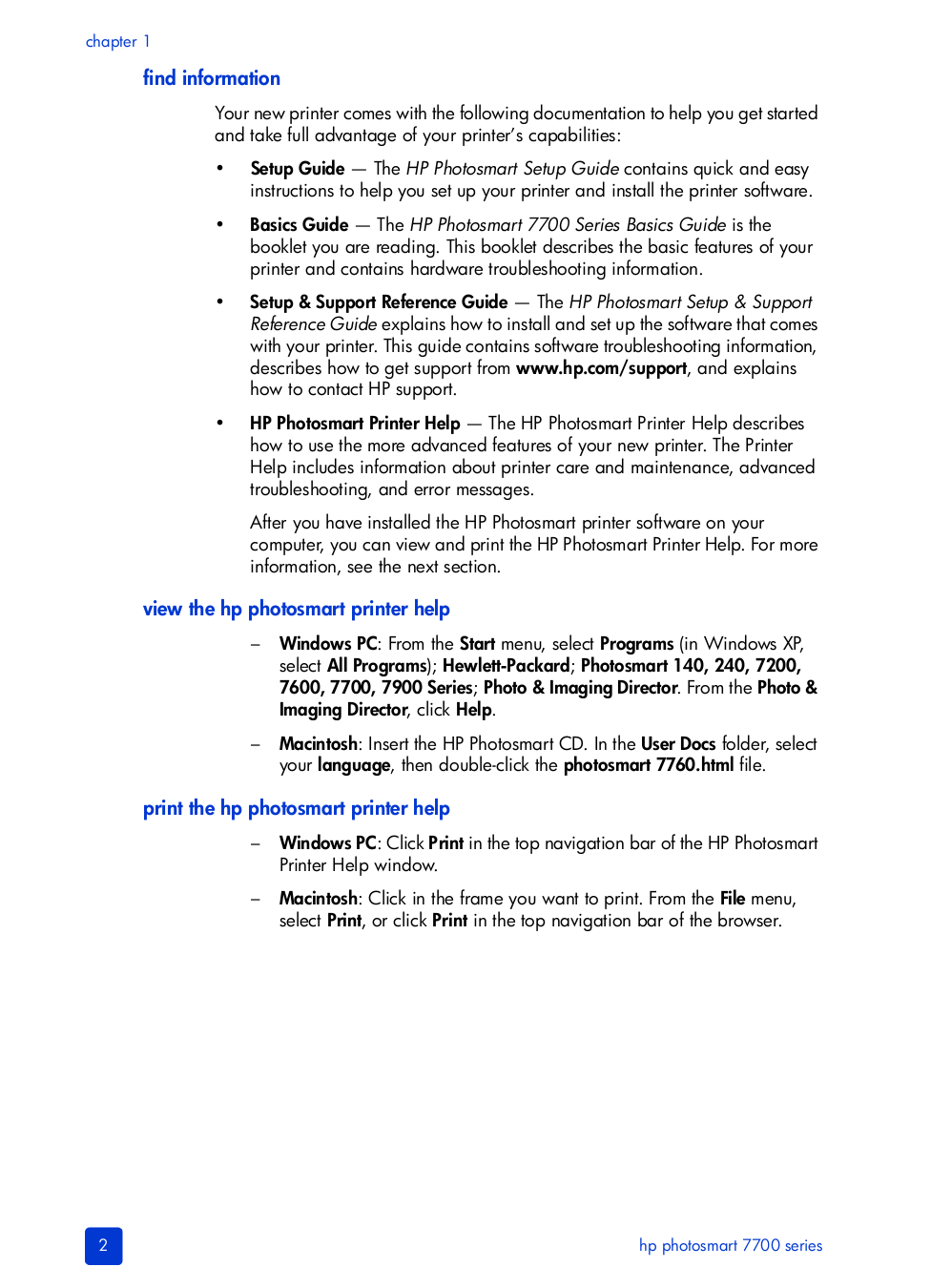 ... HP Printer Photosmart 7760w pdf page preview ...