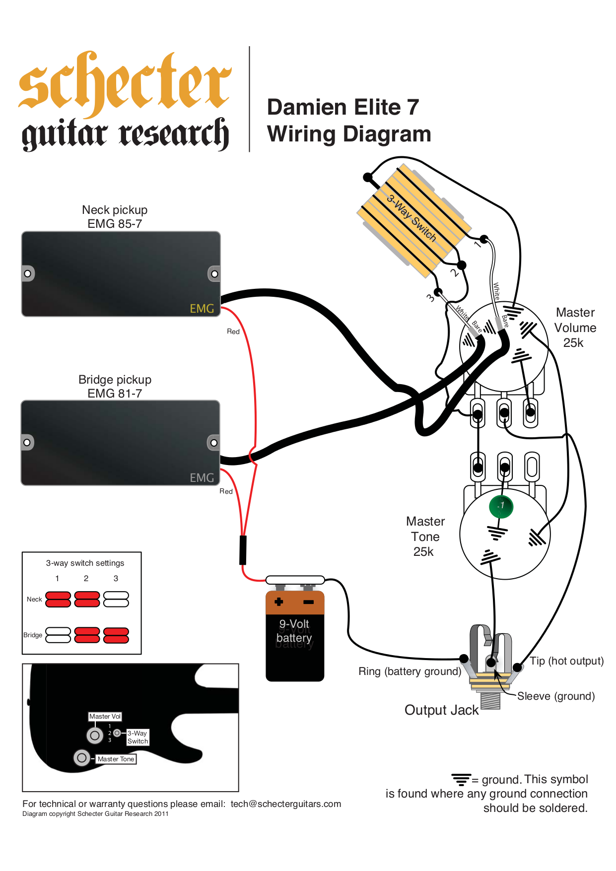 schecter wiring diagram apocalypse 34 wiring diagram