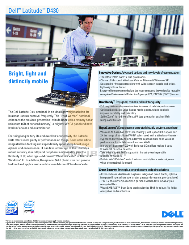Download Free Pdf For Dell Latitude D430 Laptop Manual