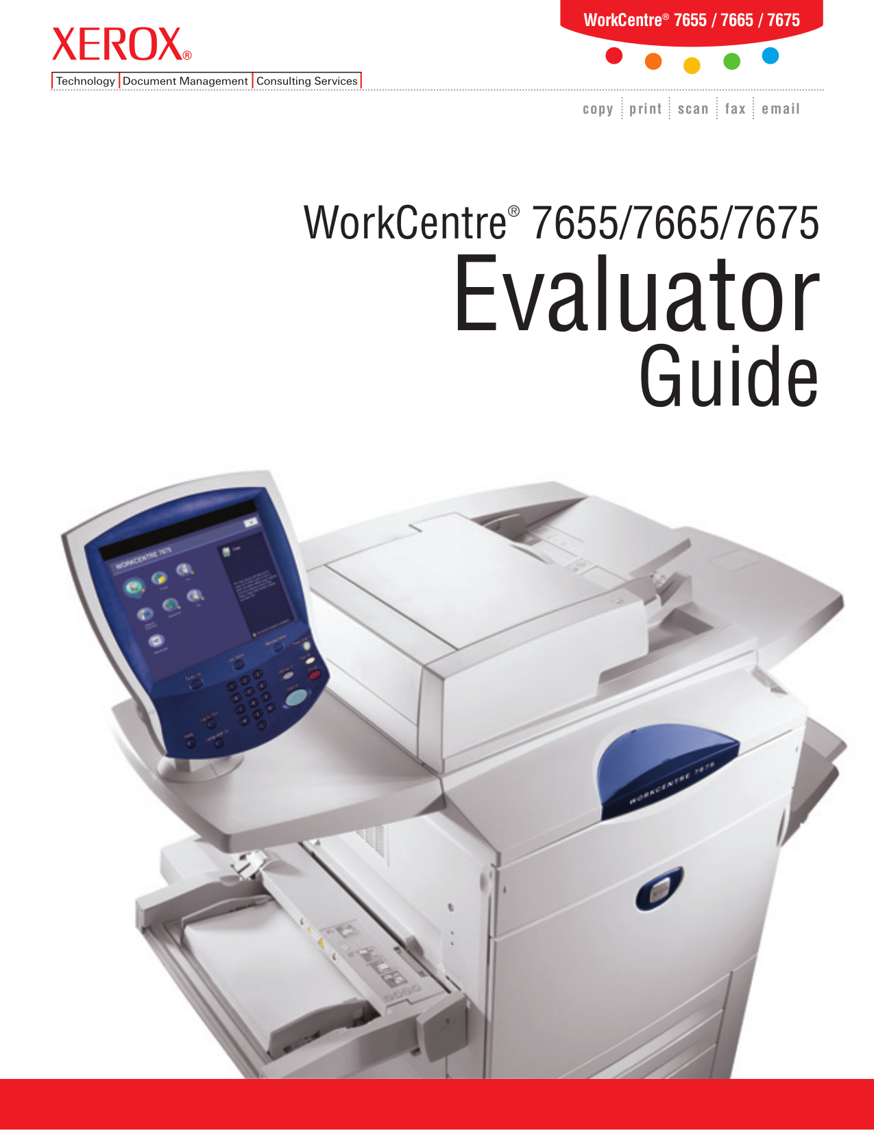 pdf for Xerox Multifunction Printer WorkCentre 7655 manual