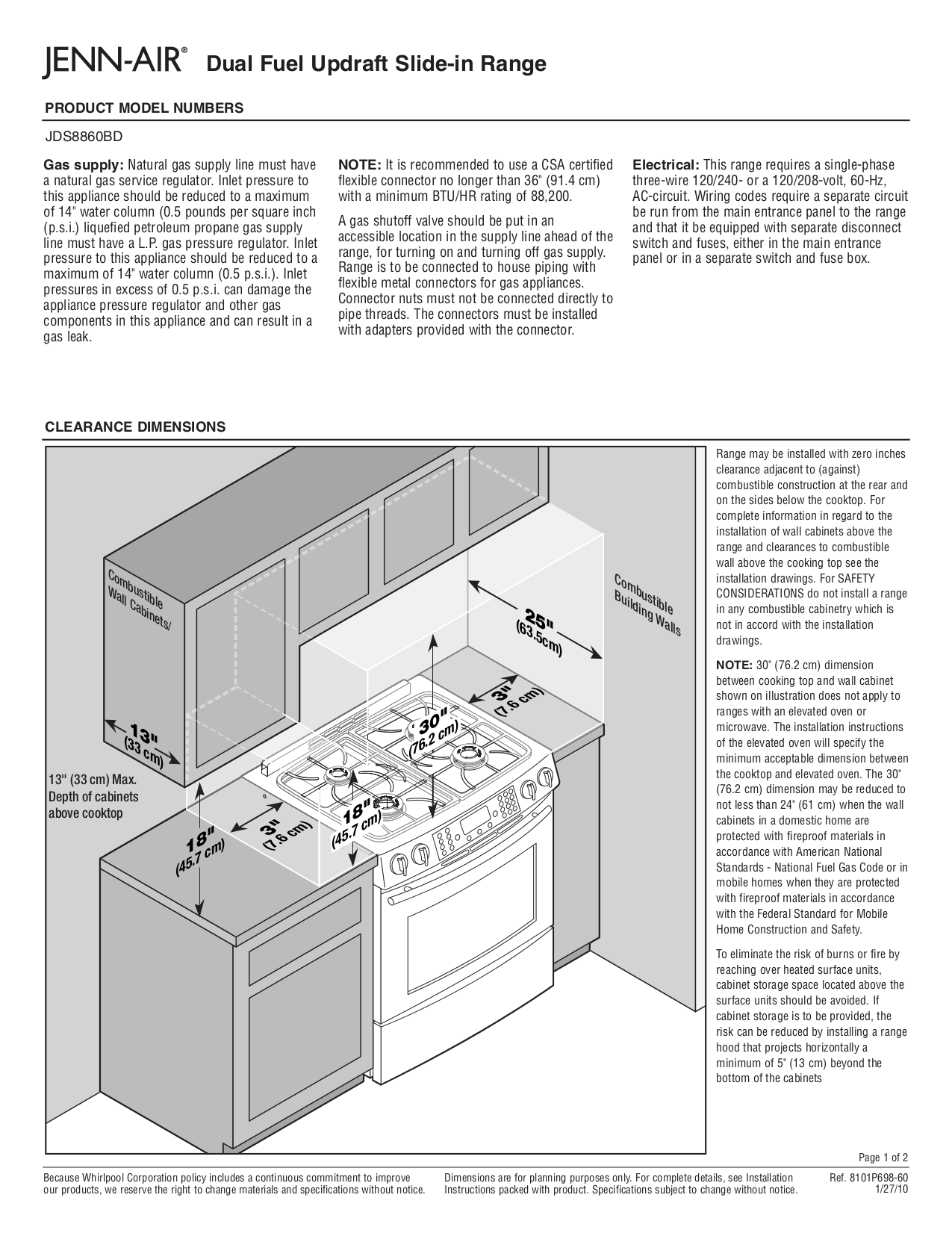 Download free pdf for Jenn-Air JDS8860BDP Range manual