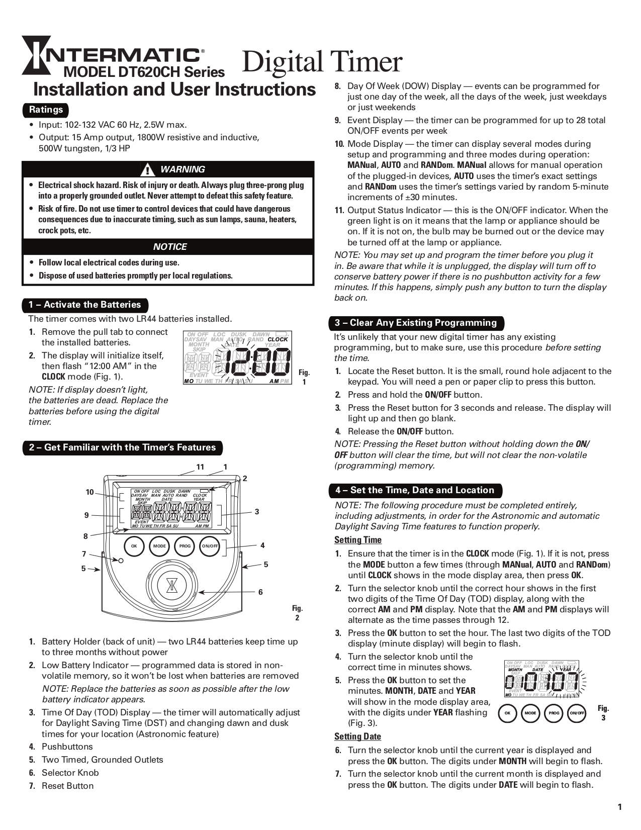 Intermatic Manual Timer Instructions For Use