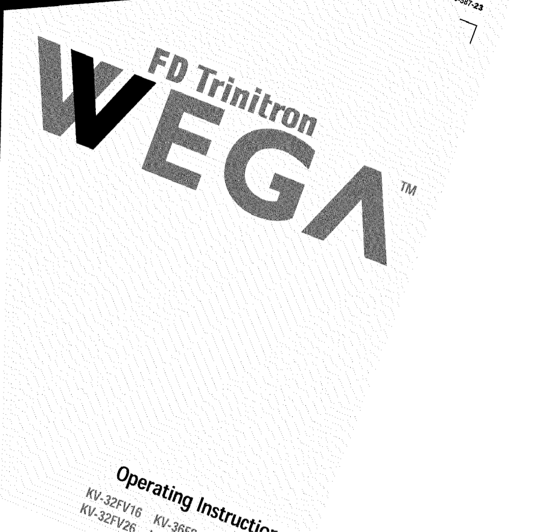 Sony TV WEGA KV-32FV16 pdf page preview ...