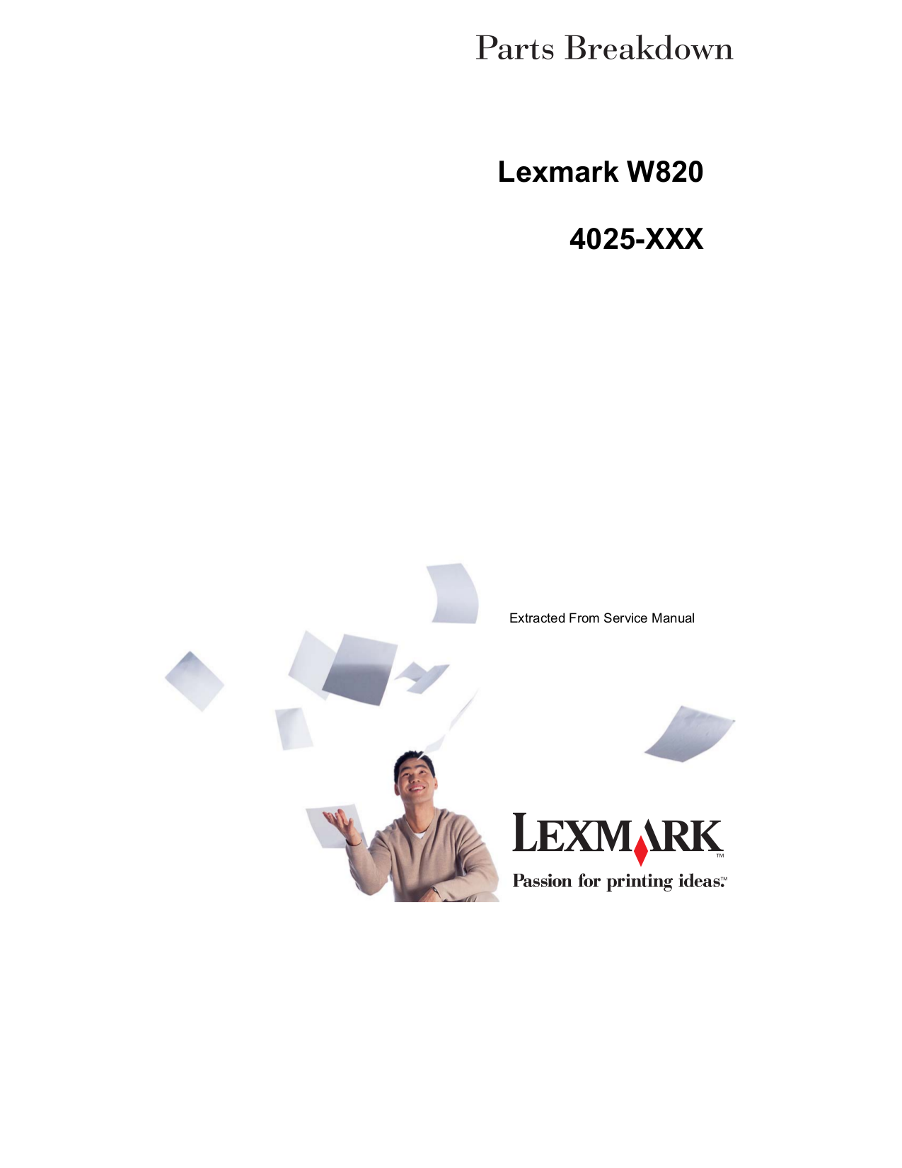 pdf for Lexmark Printer Optra W820 manual