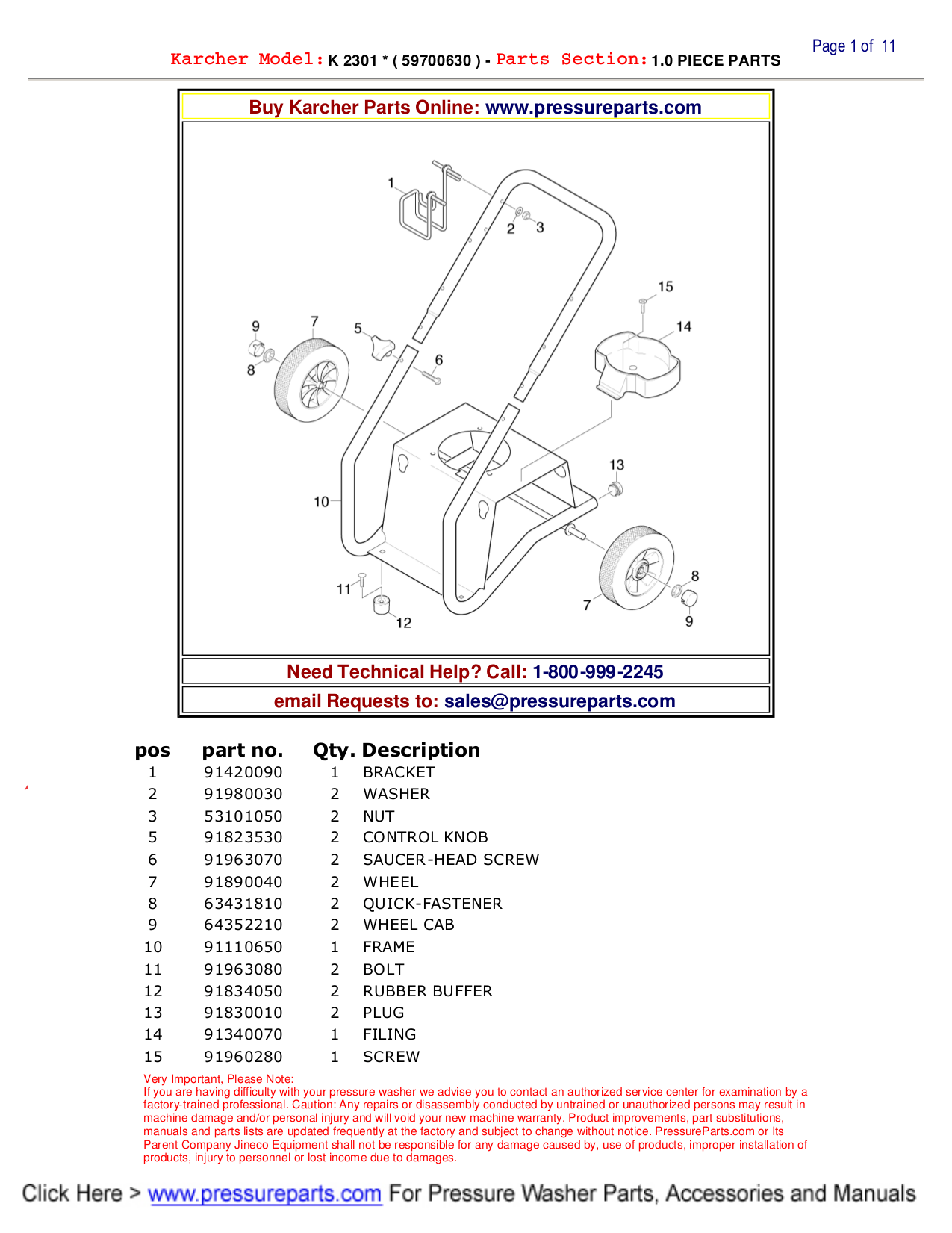 pdf for Karcher Other K 2301 Pressure Washers manual