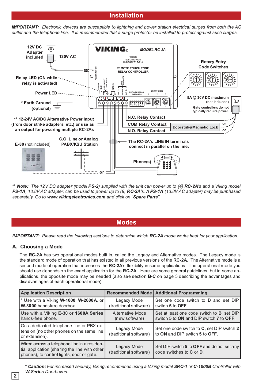 Pdf Manual For Viking Other Rc A Tone Controllers