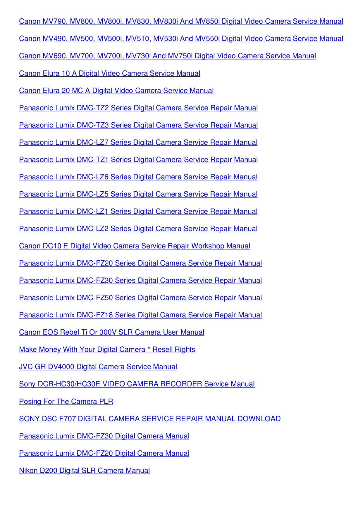 ... Panasonic Digital Camera Lumix DMC-LZ7 pdf page preview ...