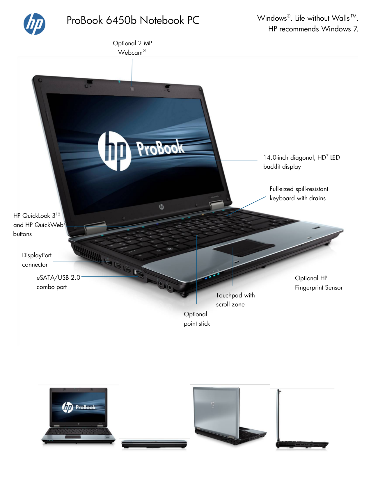 PDF Manual For HP Laptop ProBook 6450b