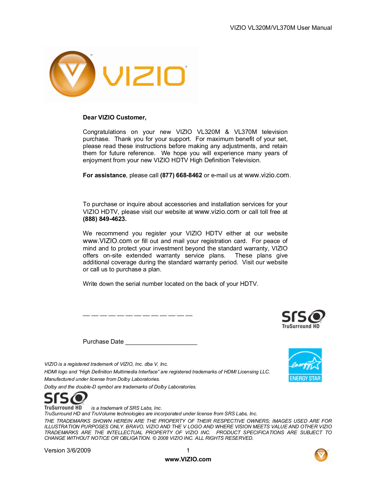 ... Array - download free pdf for vizio vl320m tv manual rh umlib com
