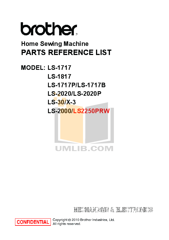 Download free pdf for Brother LS30 Sewing Machines Other manual