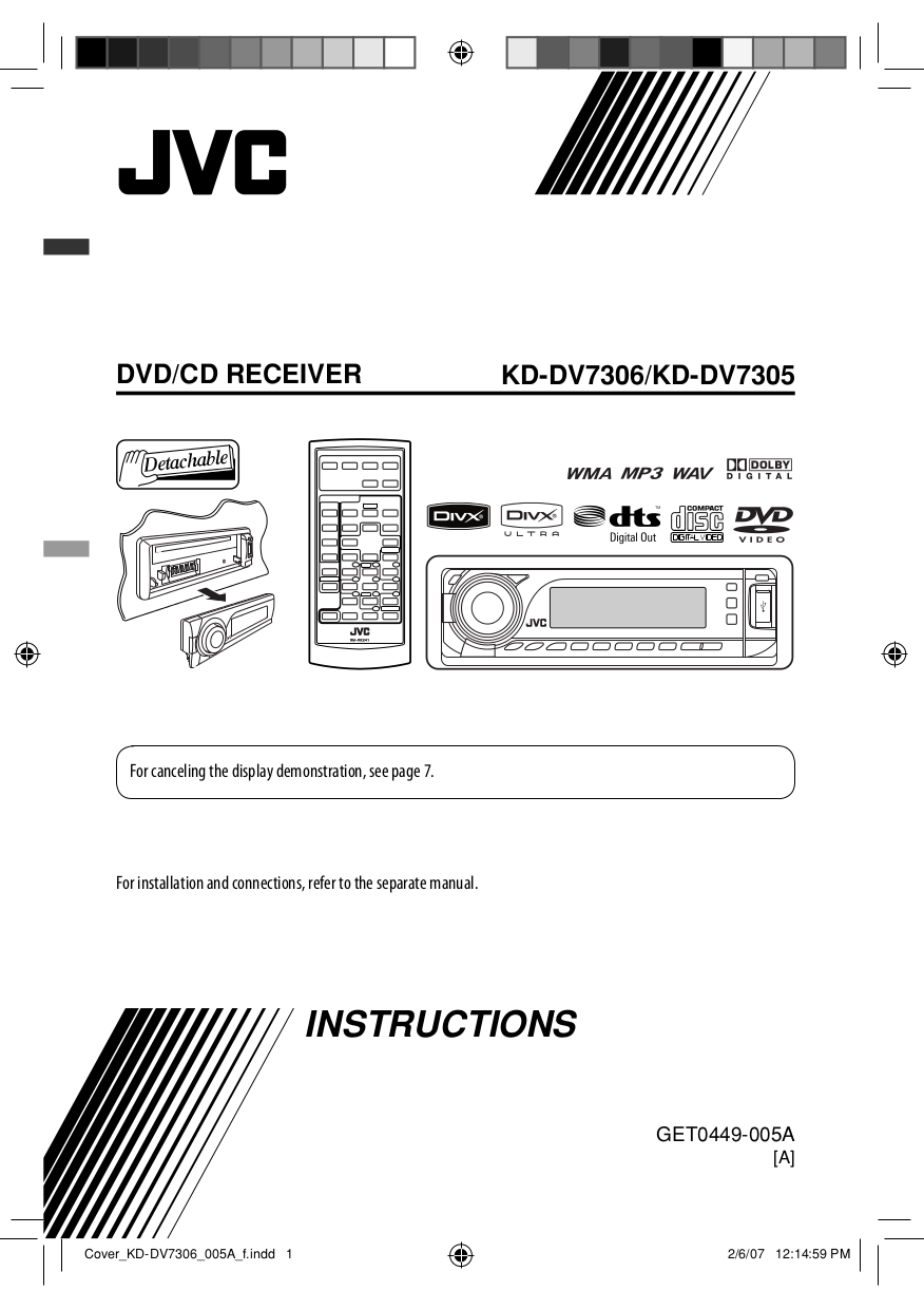 инструкция jvc kd-dv7306