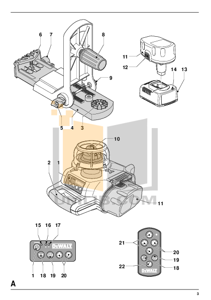 PDF manual for Dewalt Other DW077 Rotary Laser