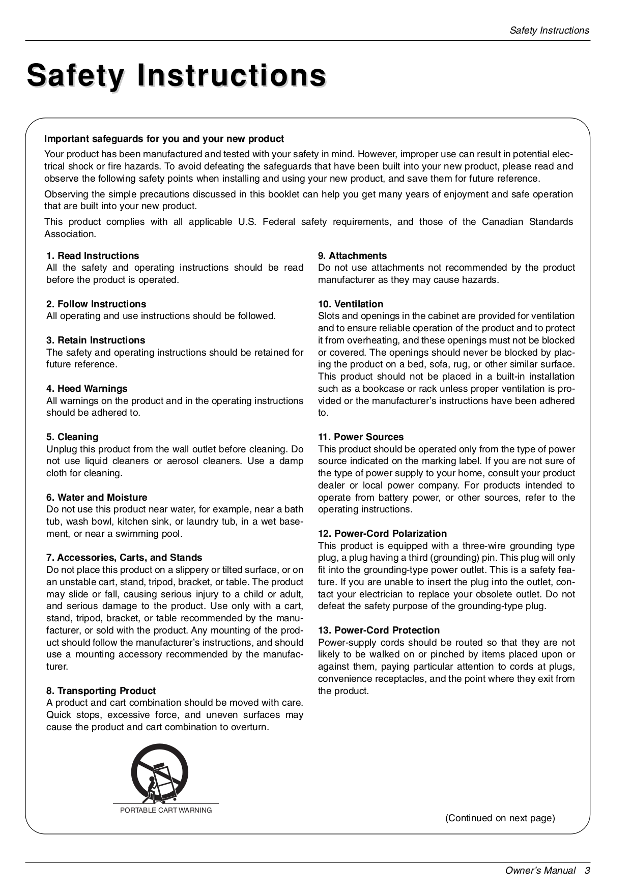 ... LG TV RU-42PZ90 pdf page preview ...