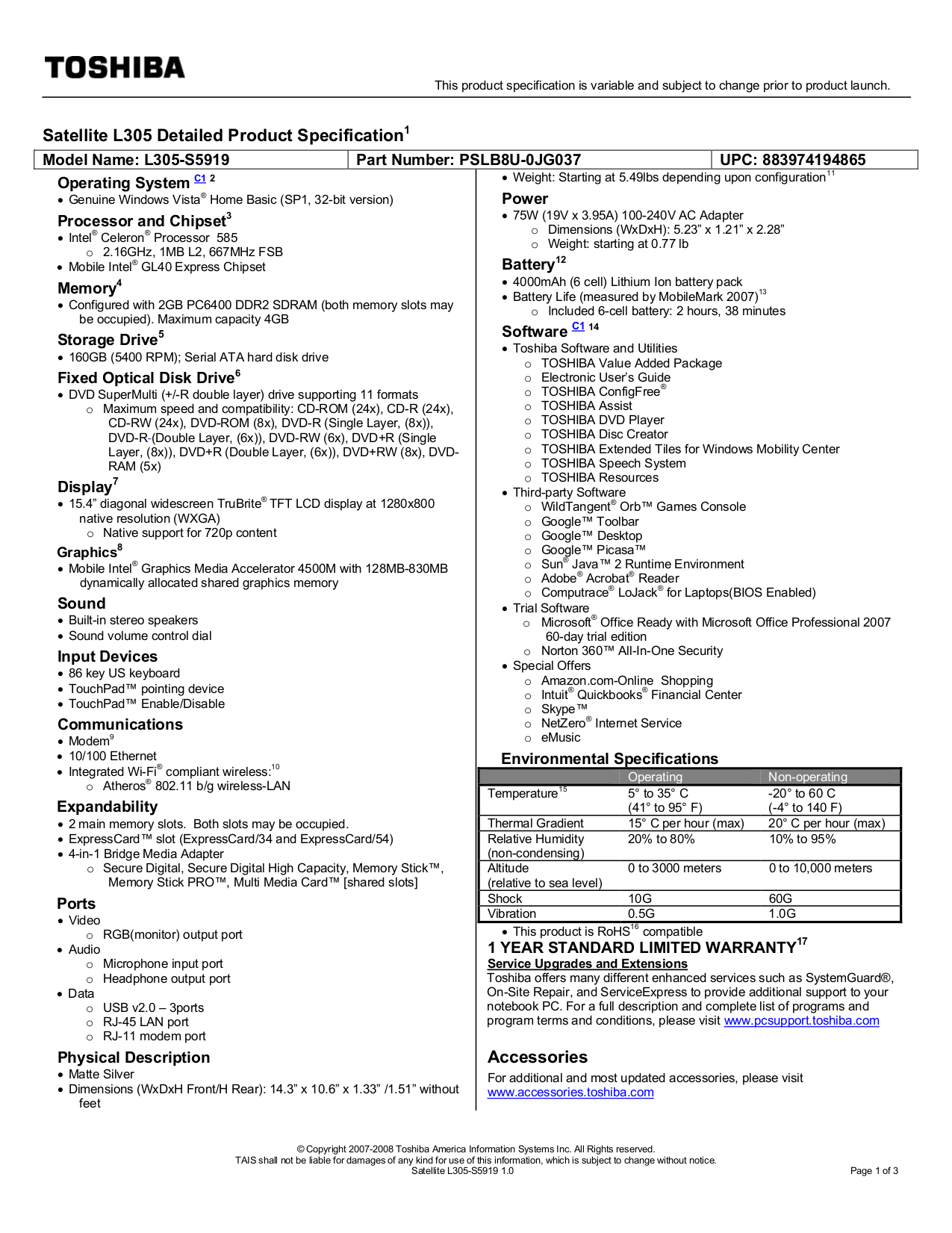 download free pdf for toshiba satellite l305 s5919 laptop manual rh umlib  com toshiba satellite skullcandy laptop manual toshiba satellite laptop  manual ...