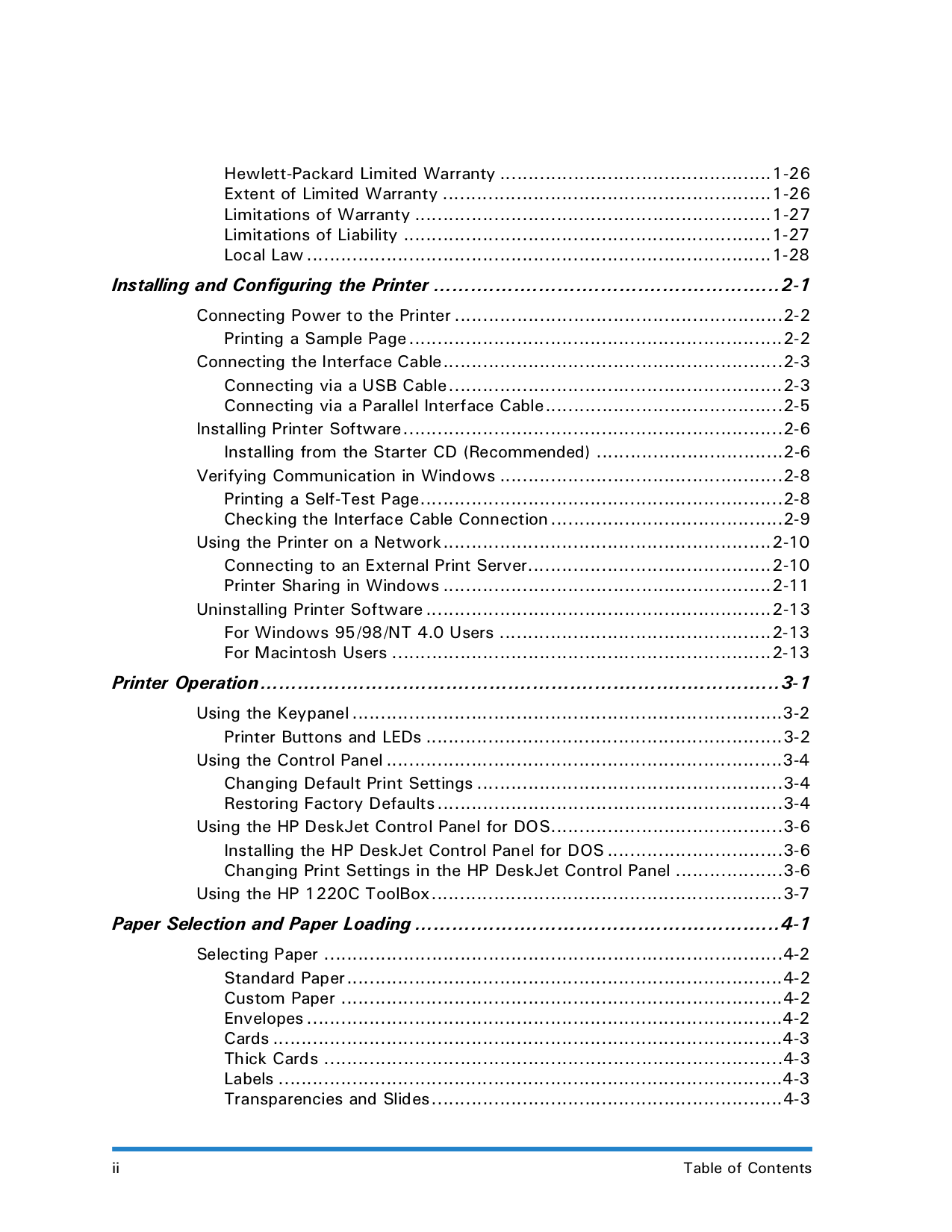 ... HP Printer Deskjet 1220c pdf page preview ...