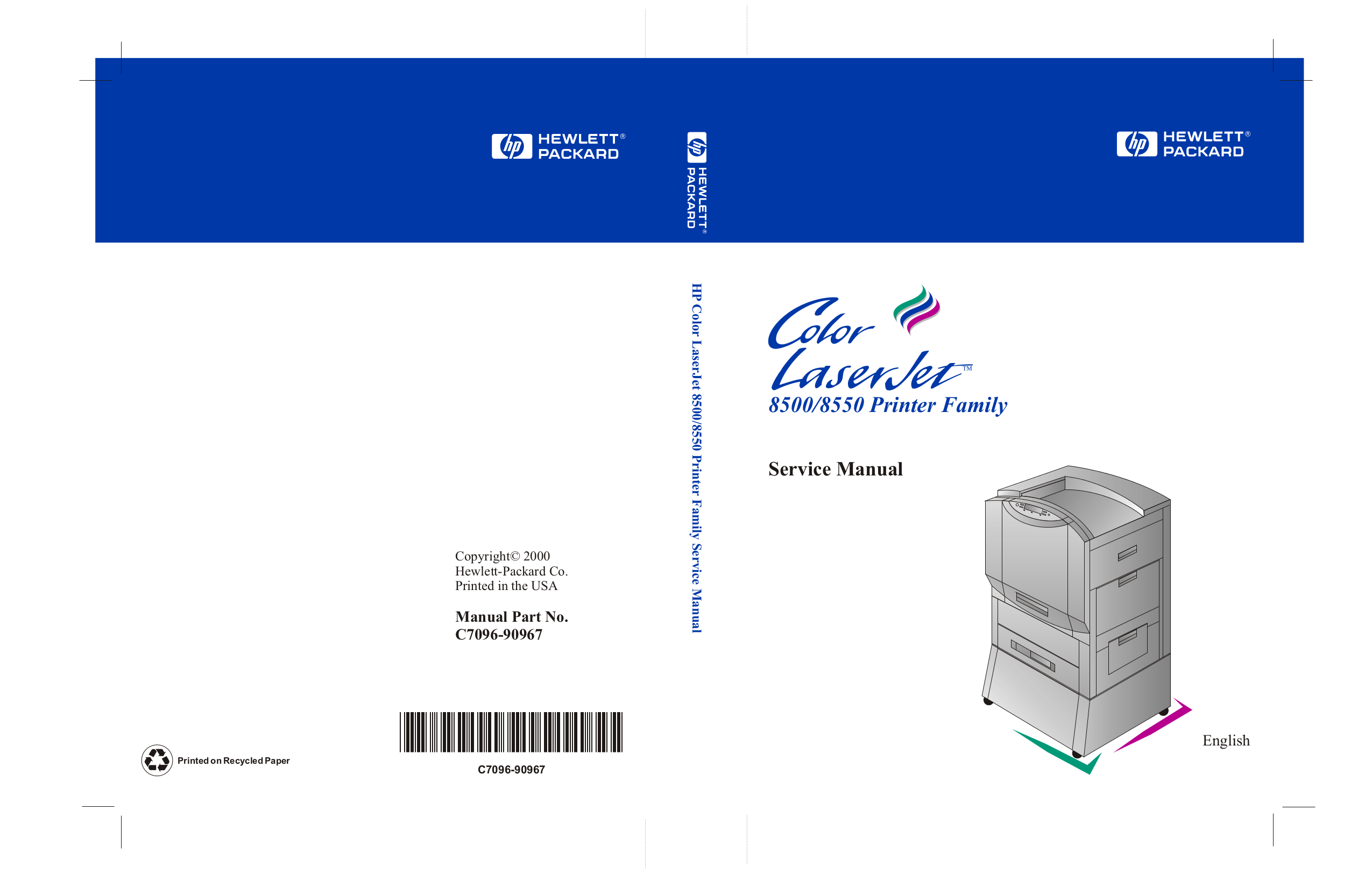 pdf for HP Printer Laserjet,Color Laserjet 8550dn manual