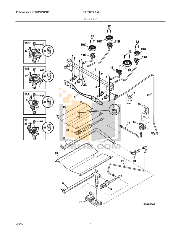 PDF manual for Frigidaire Range FGF368G