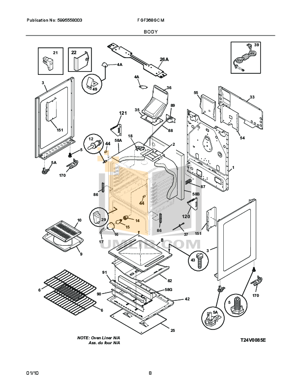 PDF manual for Frigidaire Range FGF368G