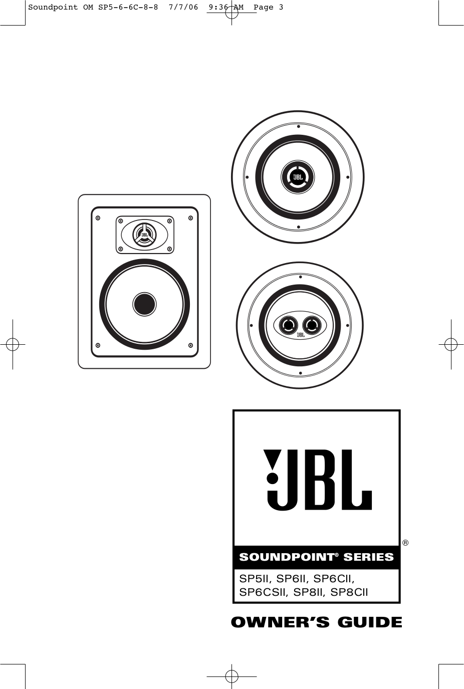 pdf for JBL Speaker RIF6C manual