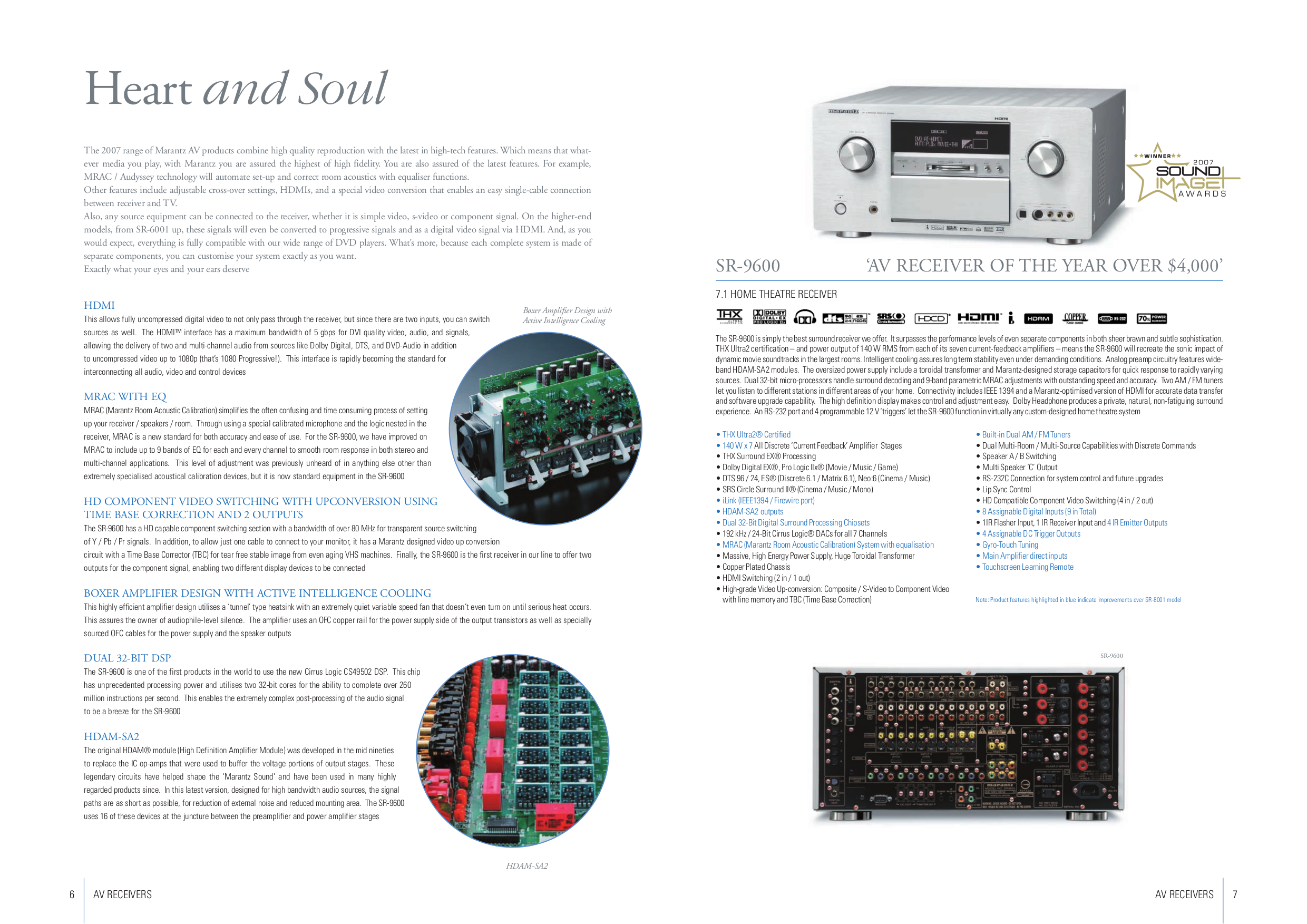 pdf for Marantz Receiver SR6001 manual