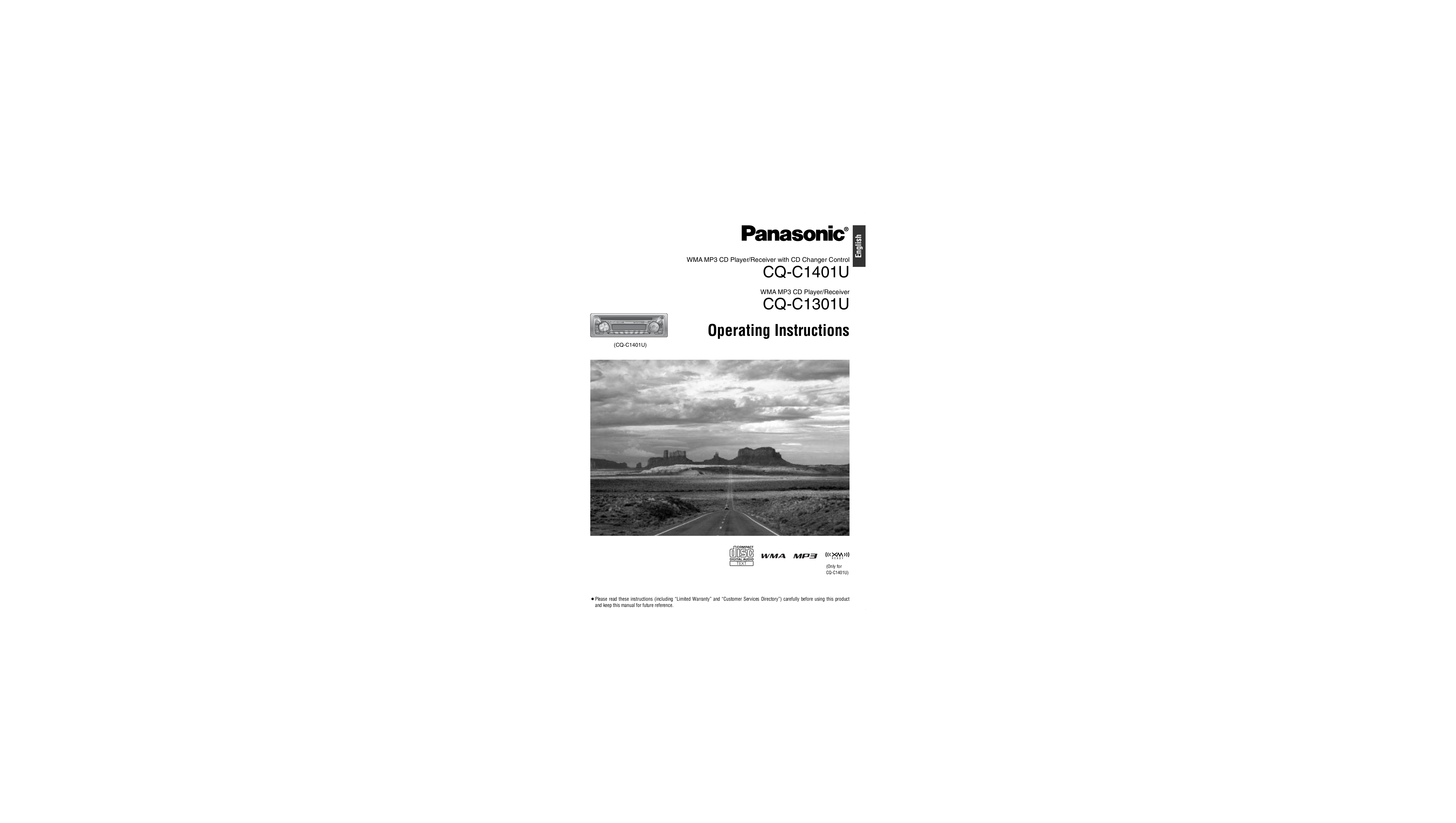 pdf for Panasonic Car Receiver CQ-C1301U manual