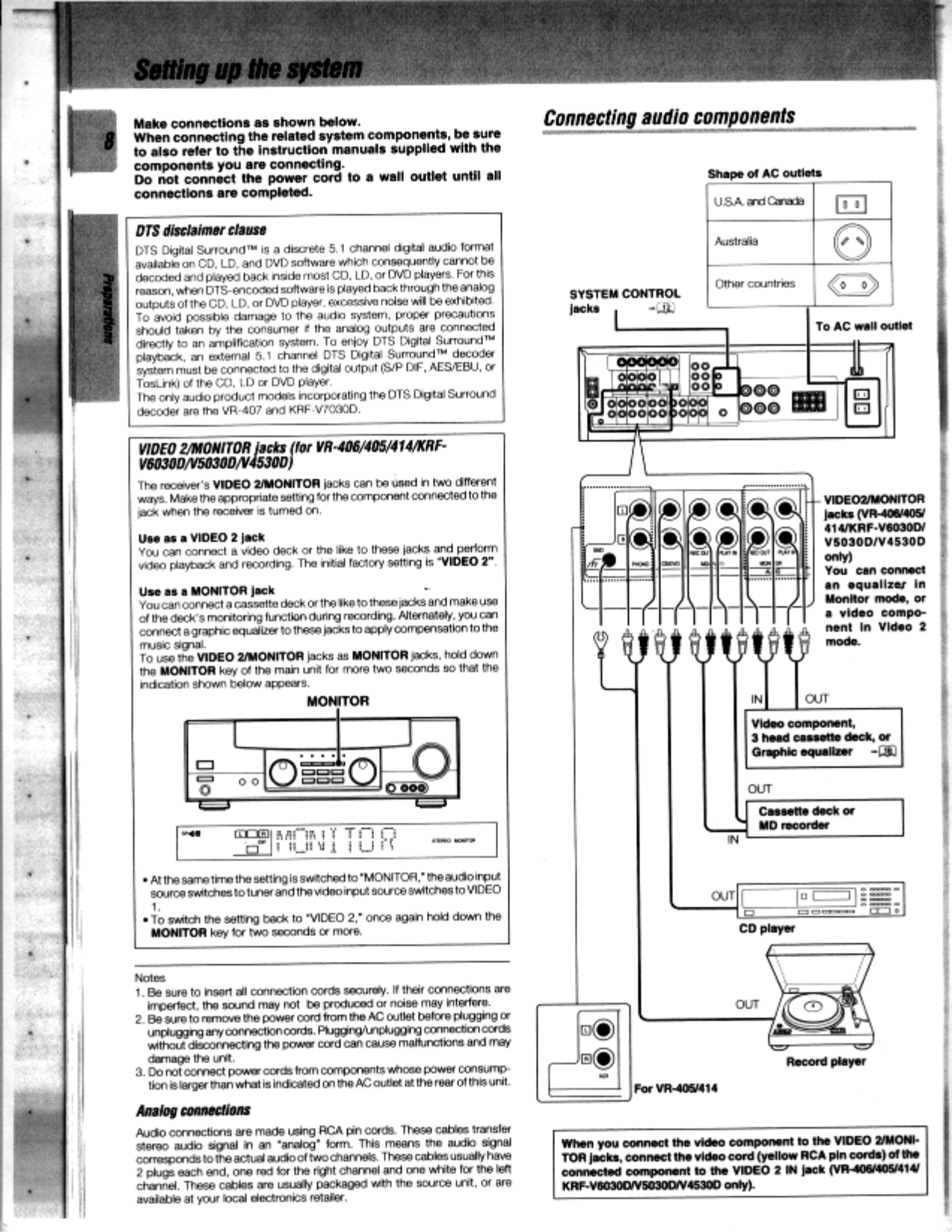... Kenwood Receiver VR-406 pdf page preview