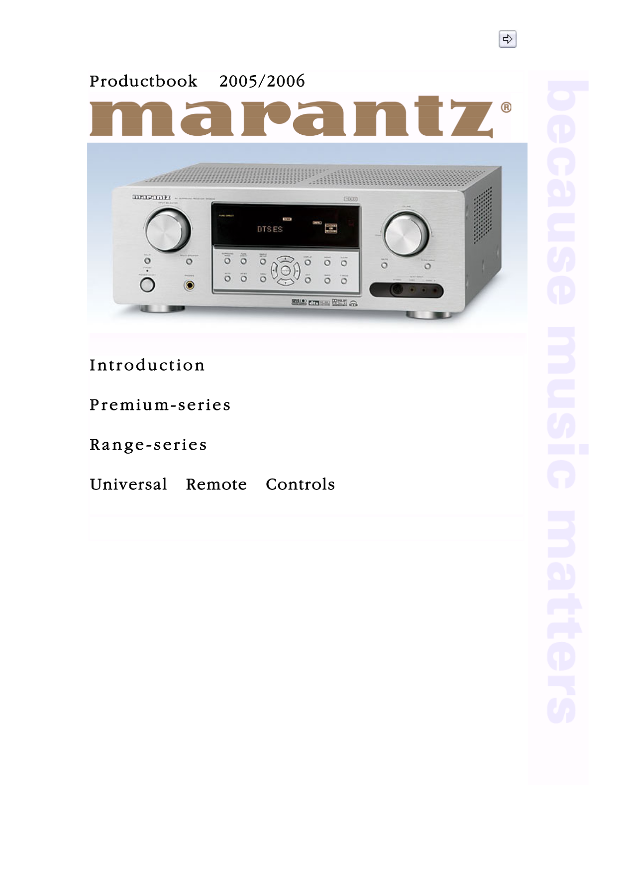pdf for Marantz Amp PM-11S1 manual
