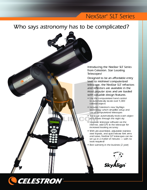 PDF manual for Celestron Telescope NexStar 102SLT