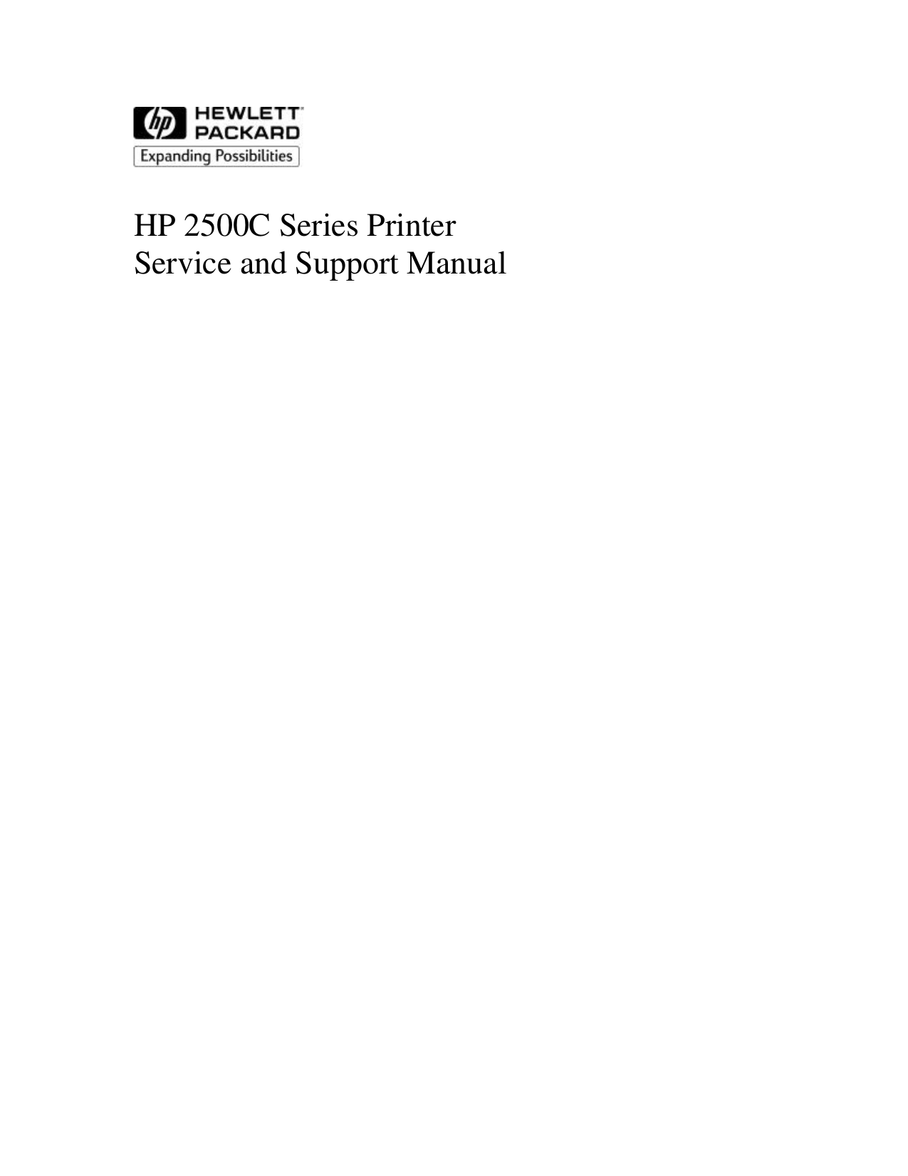 pdf for HP Printer 2500c manual
