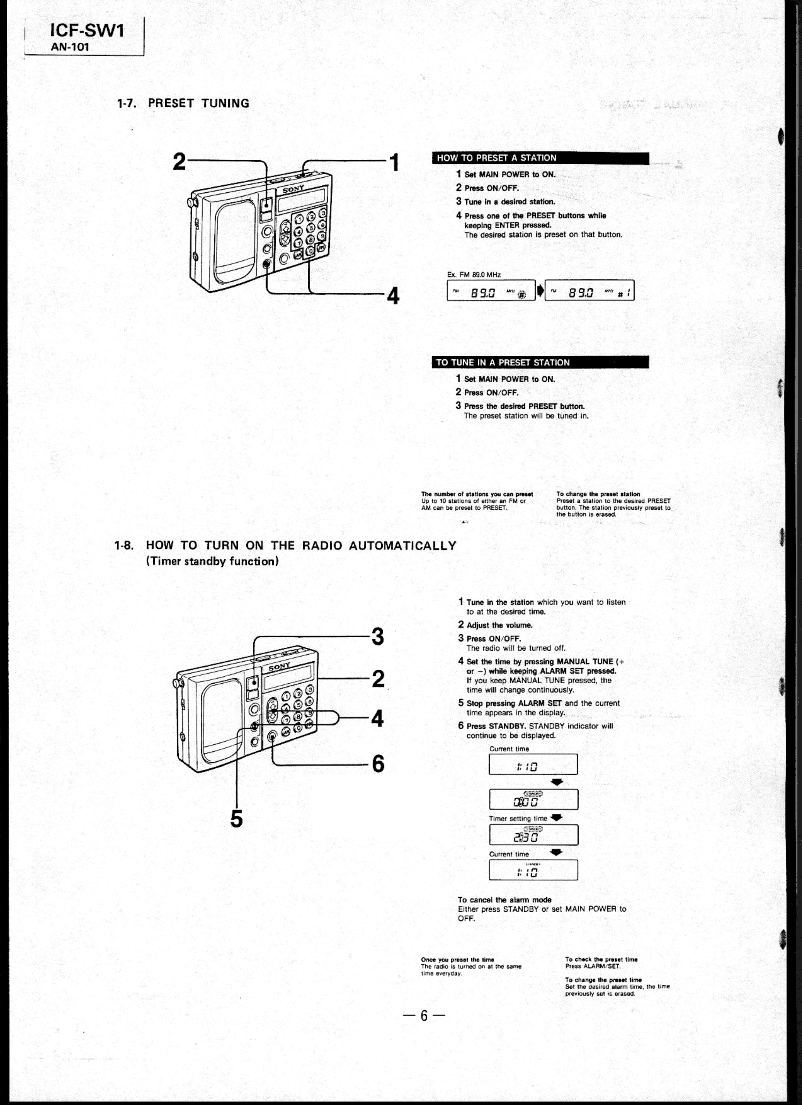 PDF manual for Sony Remote Control RMV202