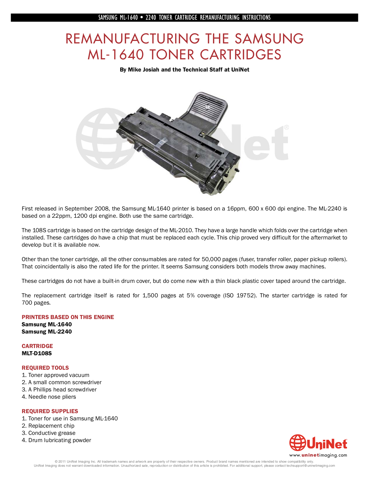 ... Samsung Printer ML-1640 pdf page preview ...