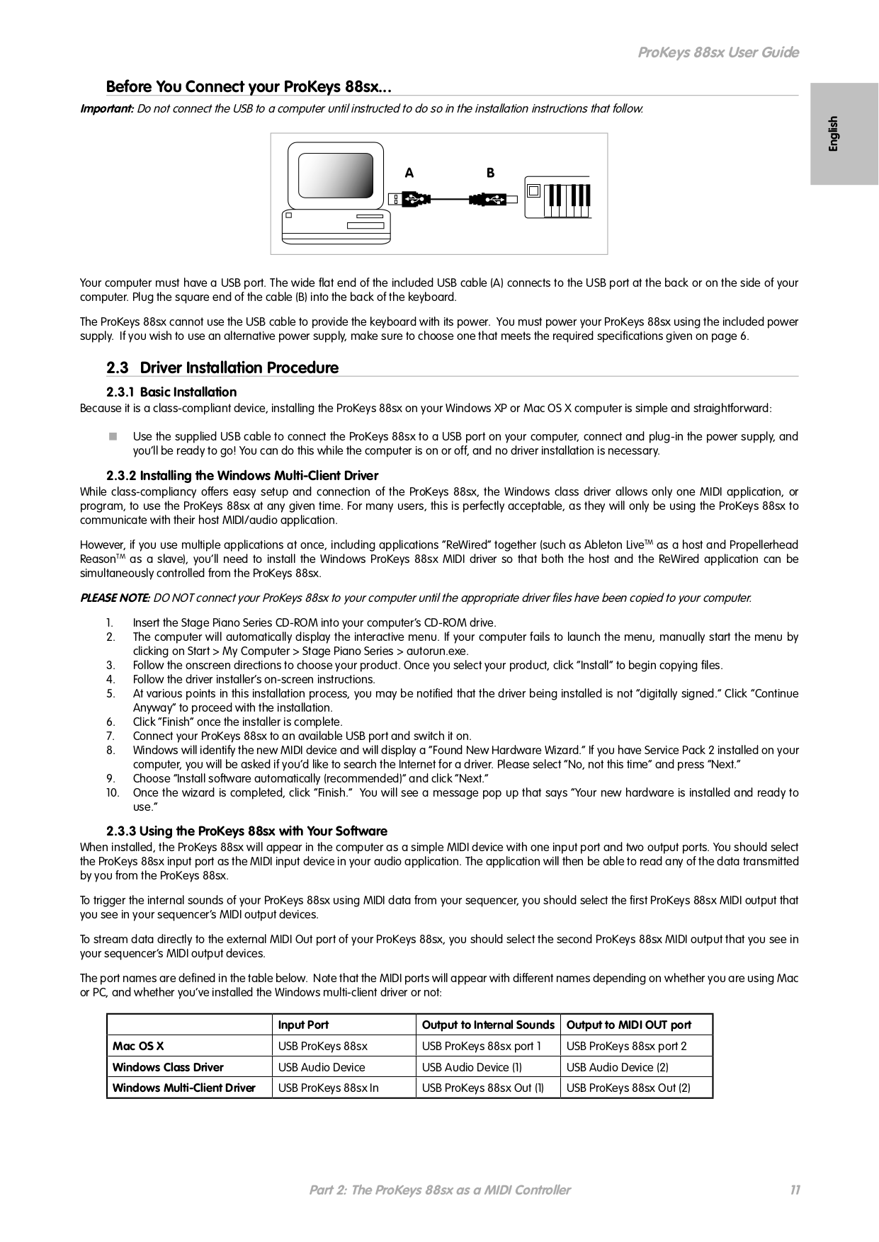 Software for m audio prokeys 88 mac driver