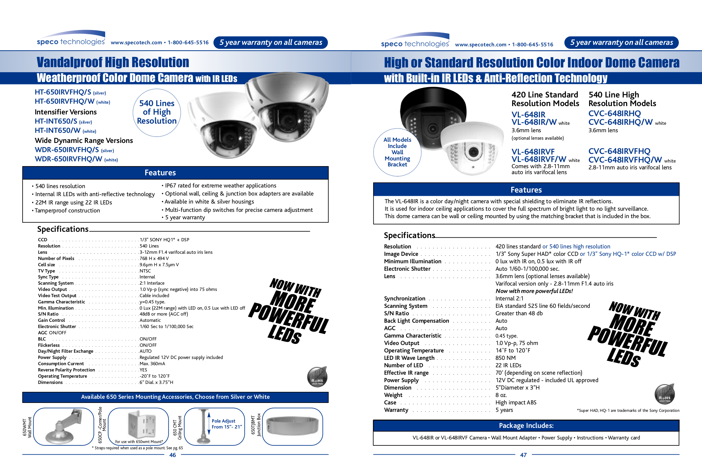... Speco Security Camera CVC-635N pdf page preview ...