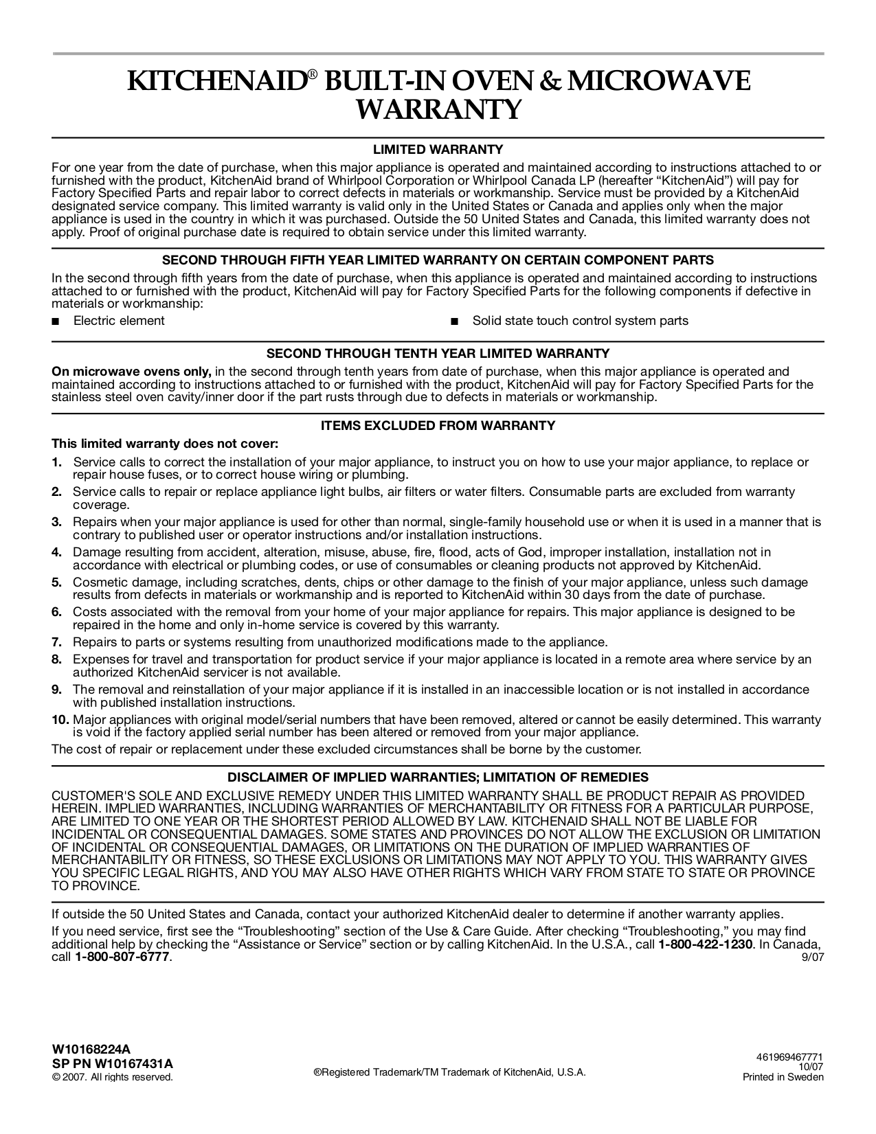 Kitchenaid Microwave Warranty Bestmicrowave Free Pdf For Kitchenaid Kbms1454sss Microwave Manual