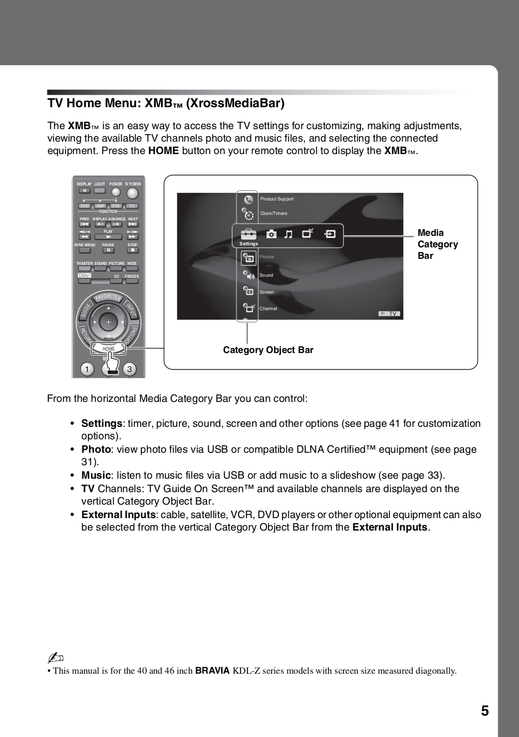 ... Sony TV BRAVIA KDL-40Z4100 pdf page preview ...