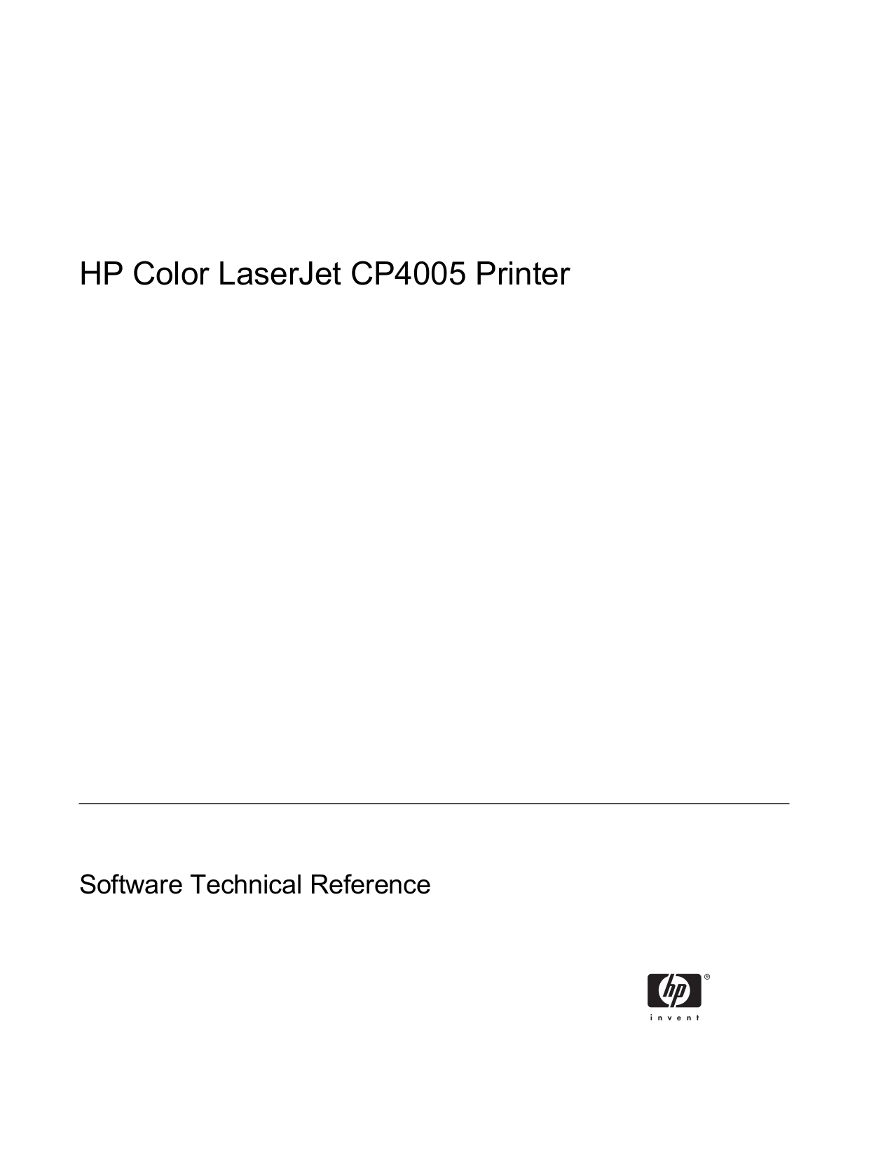 ... HP Printer Laserjet,Color Laserjet CP4005n pdf page preview ...