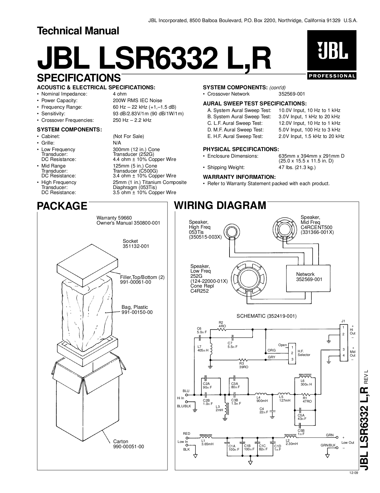 Download free pdf for JBL L7 Speaker manual