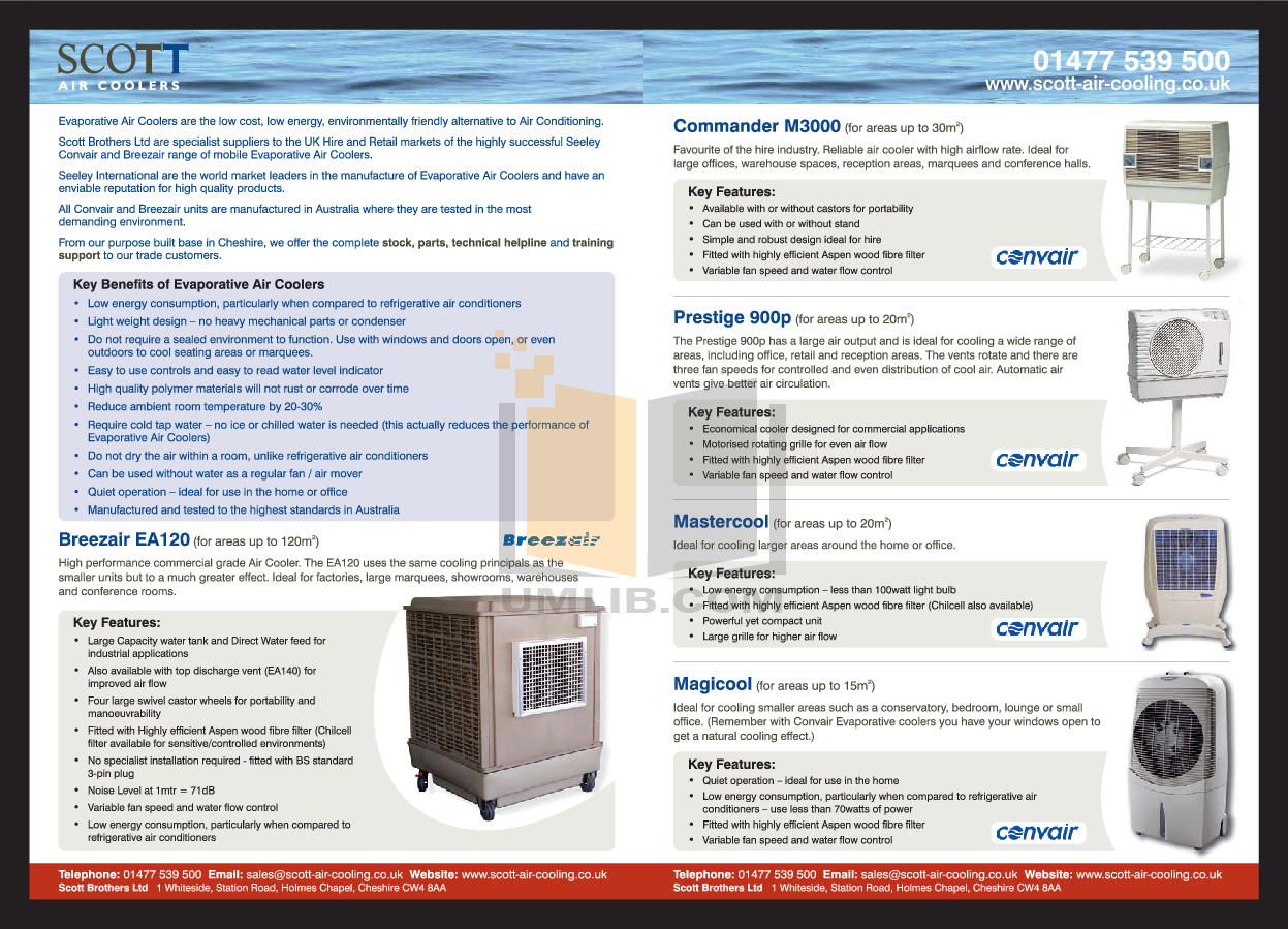 ... Convair Air Conditioner Prestige 900 pdf page preview