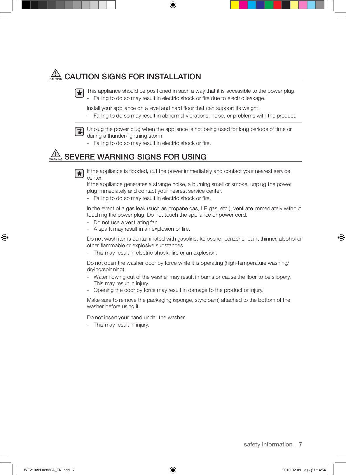 ... Samsung Washer WF210AN pdf page preview ...