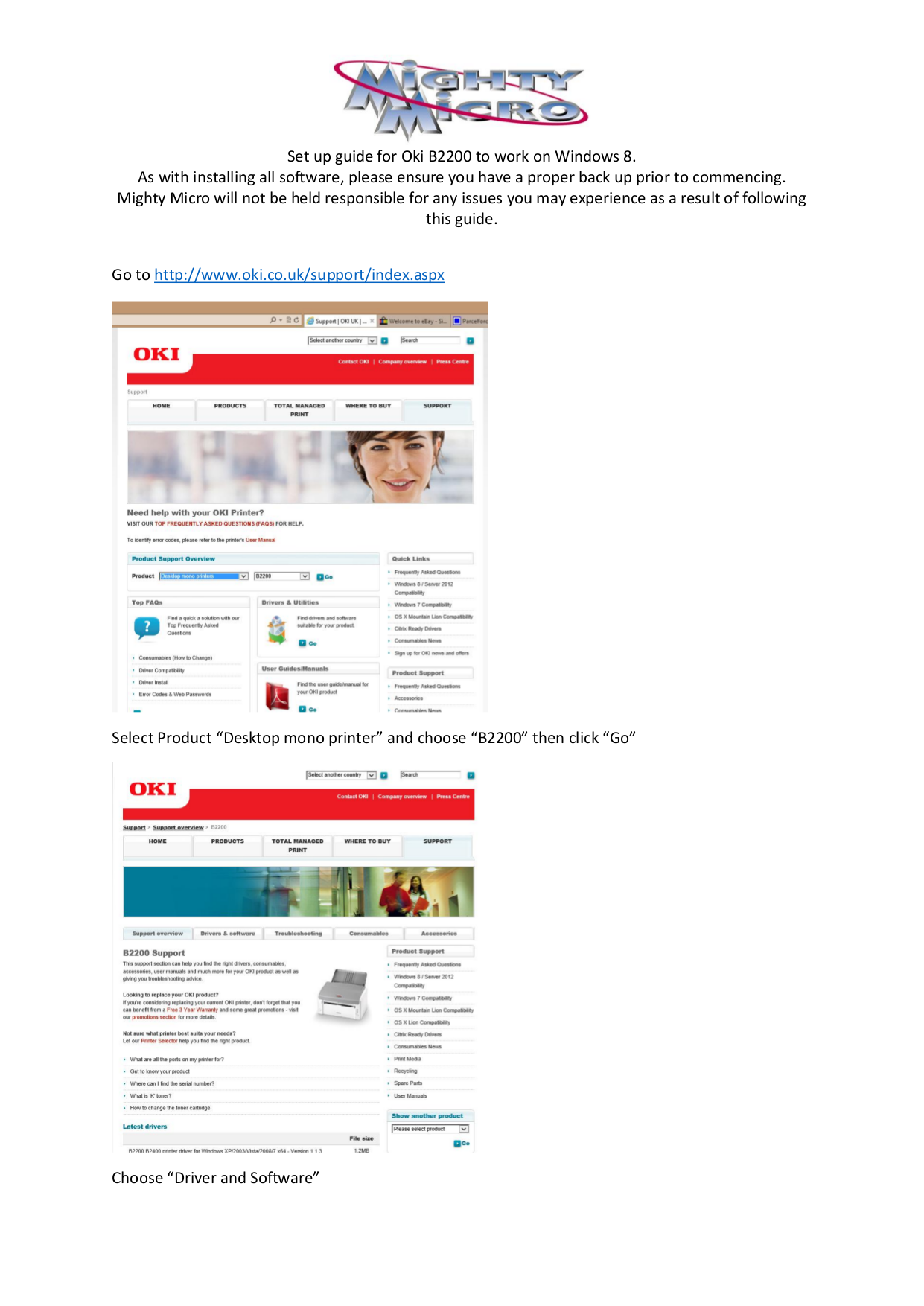 pdf for Oki Printer B2200 manual