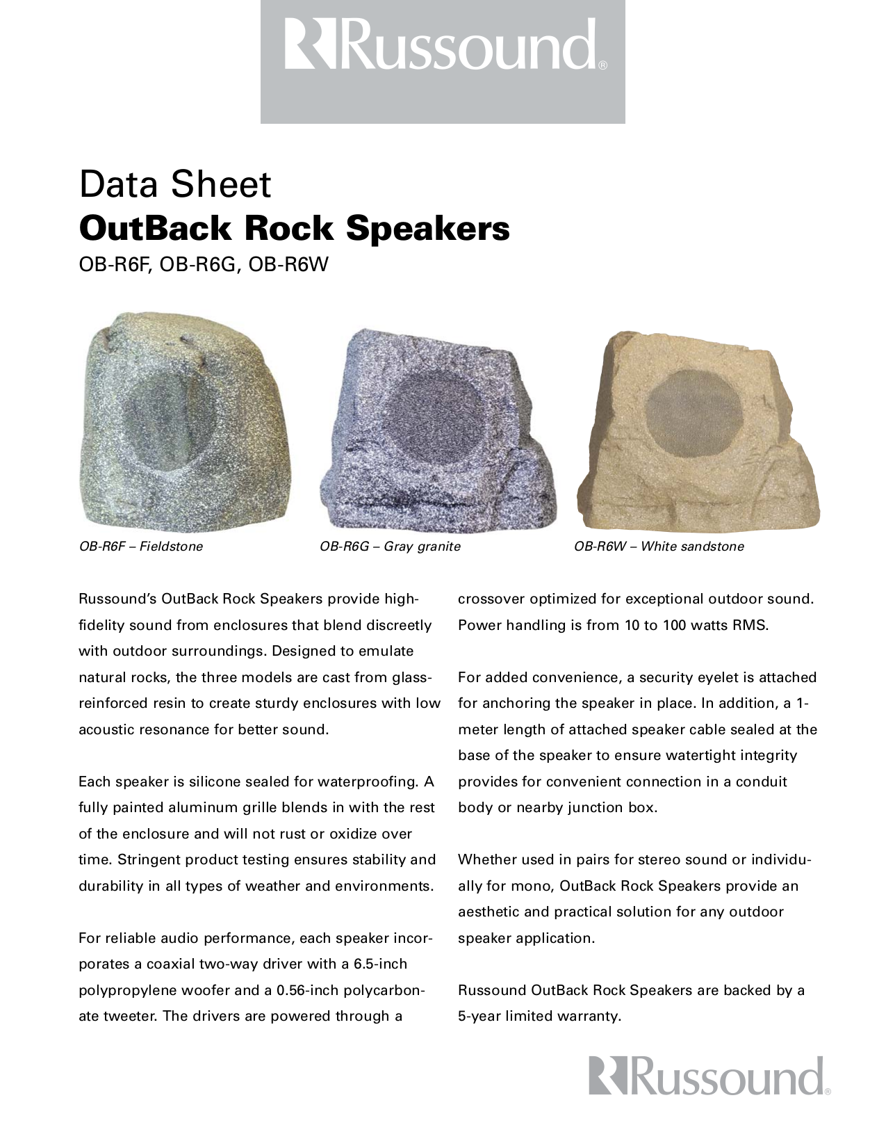 russound rock speakers