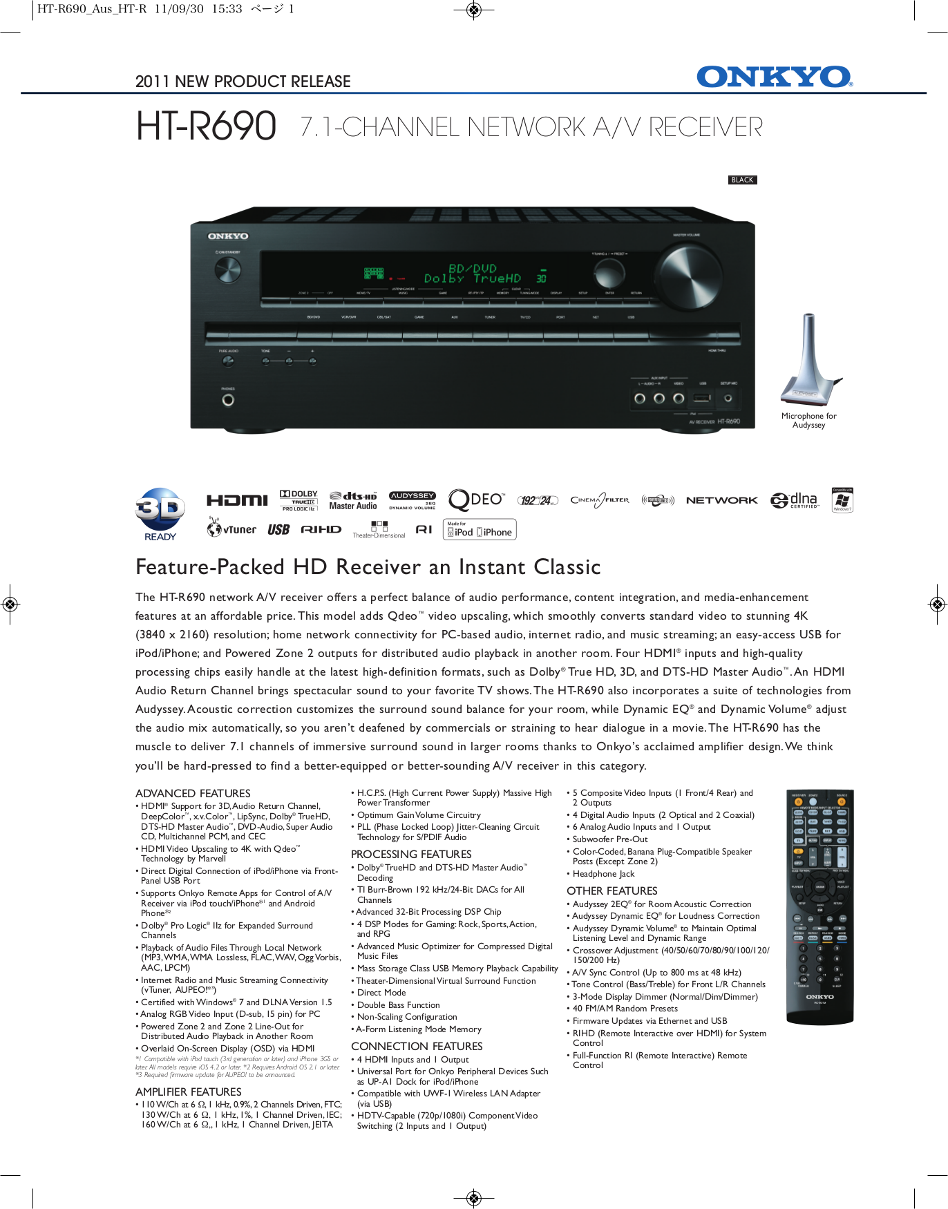 pdf for Onkyo Home Theater HT-S570 manual