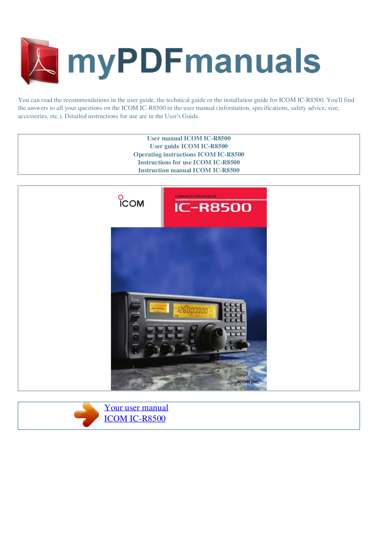 icom ic r8500 review