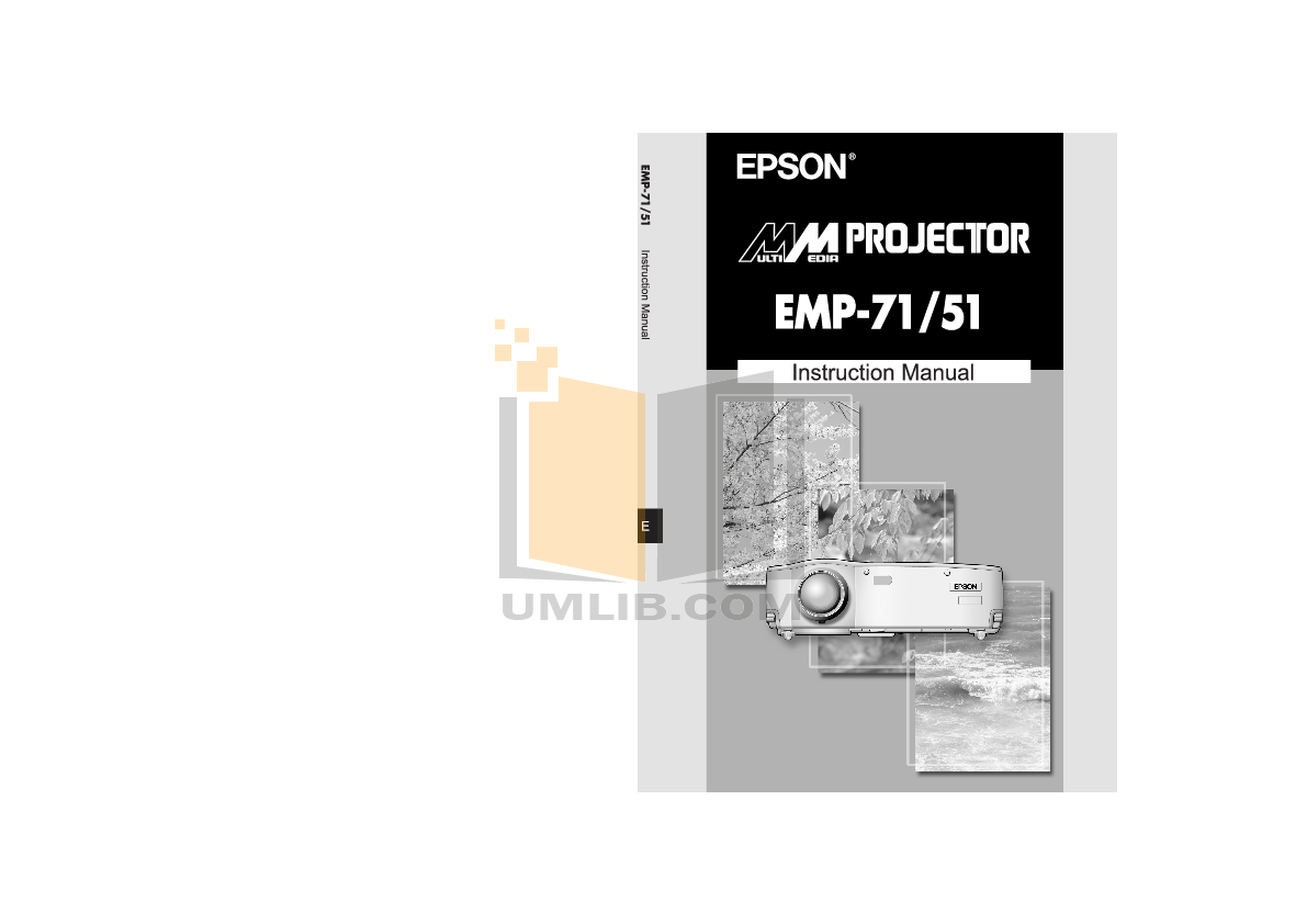 pdf for Epson Projector EMP-51 manual