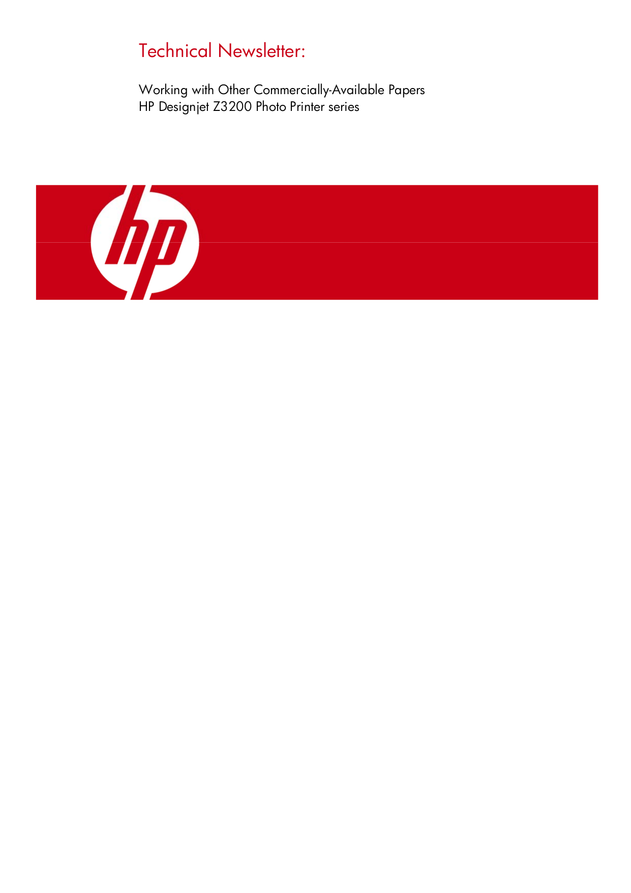 pdf for HP Printer Designjet Z3200 manual