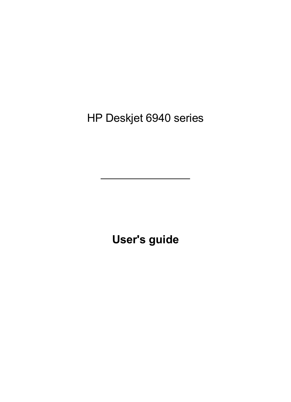 pdf for HP Printer Deskjet 6940 manual