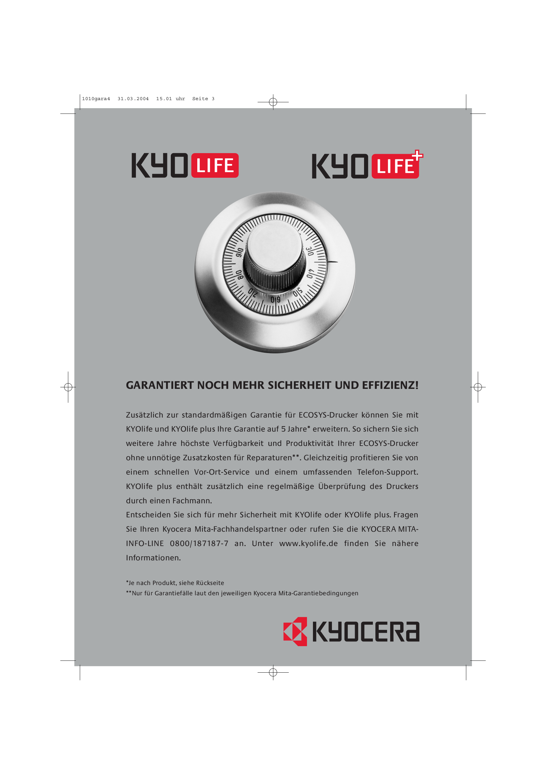 ... Kyocera Printer FS-1010 pdf page preview ...
