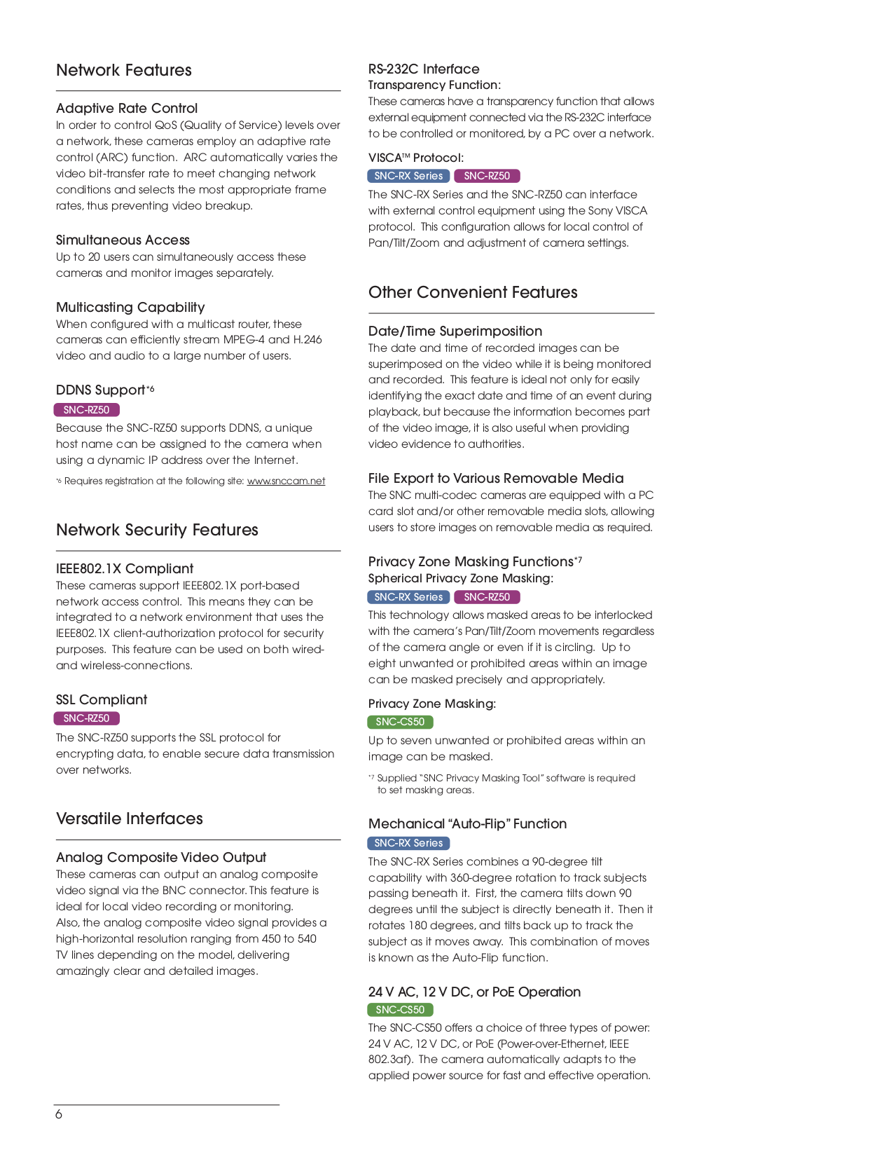 ... Sony Security Camera IPELA SNC-RX570N pdf page preview ...